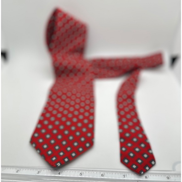 Briar Red Diamond Pattern Tie Menswear Classic Business Formal Career England - Picture 8 of 11